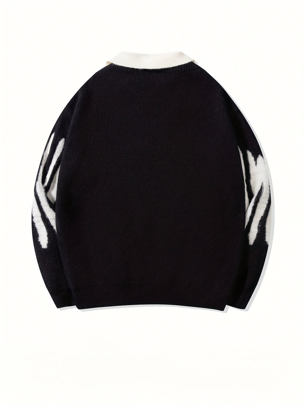 ErinYe Selected Men's Lapel College Style Loose Casual Sweater Couple Set