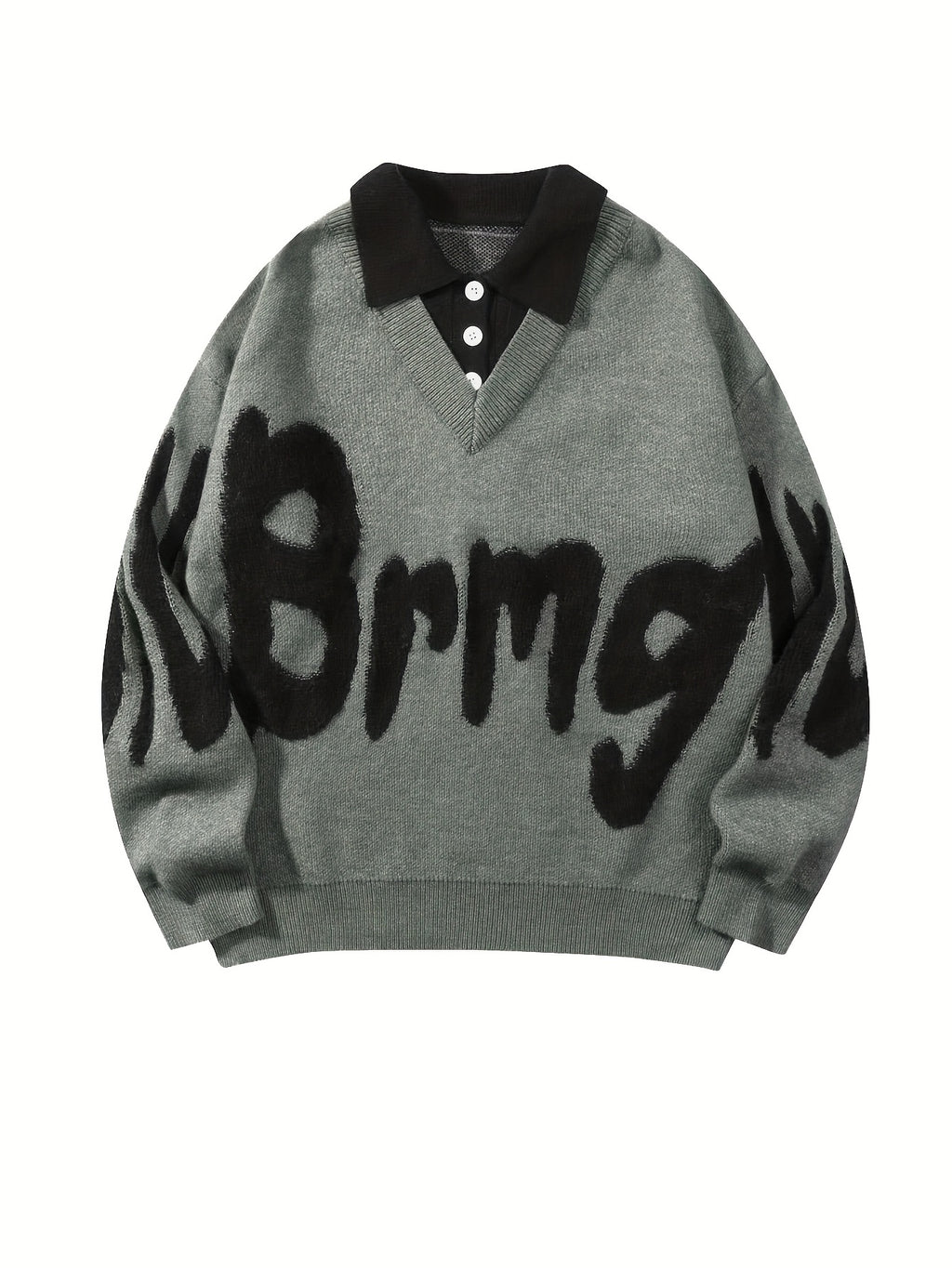 ErinYe Selected Men's Lapel College Style Loose Casual Sweater Couple Set