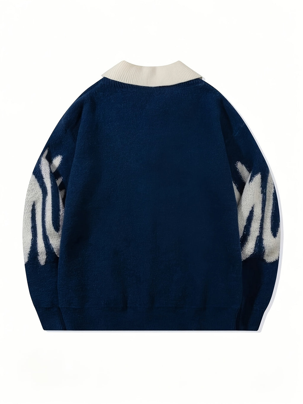 ErinYe Selected Men's Lapel College Style Loose Casual Sweater Couple Set